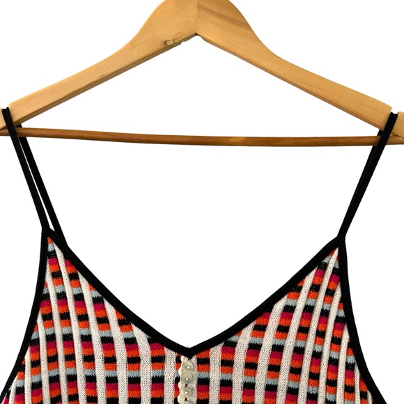 Zara Jacquard Knit Spaghetti Strap Midi Dress New Size L - Picture 8 of 10